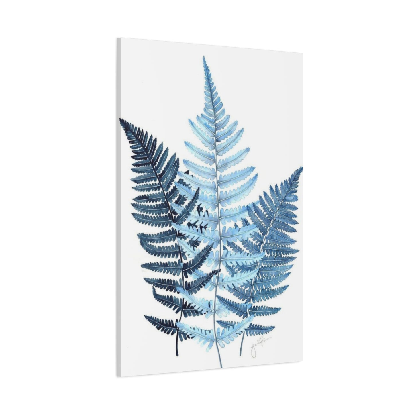 Blue Leaves Entryway Wall Art & Canvas Prints