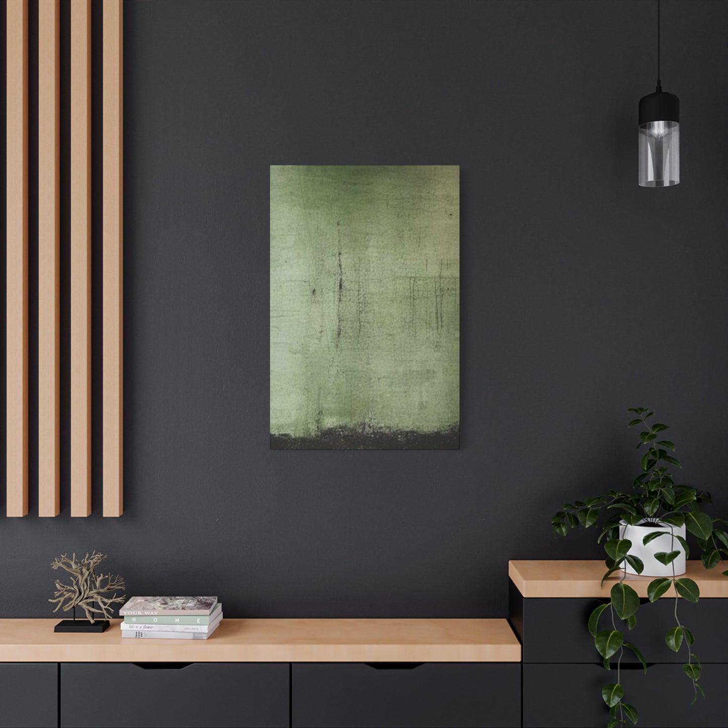 Wall With Olive Green Color Wall Art & Canvas Prints