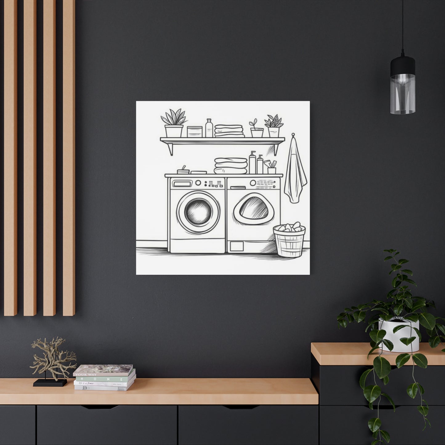 Washer Dryer Drawing Laundry Wall Art & Canvas Prints