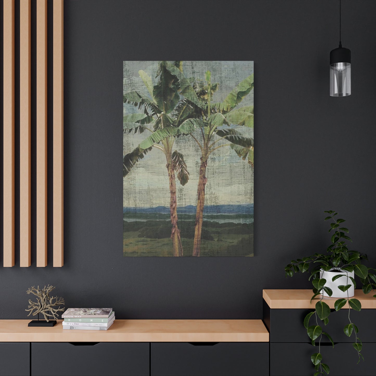 Two Palm Tree On The Beach Wall Art & Canvas Prints