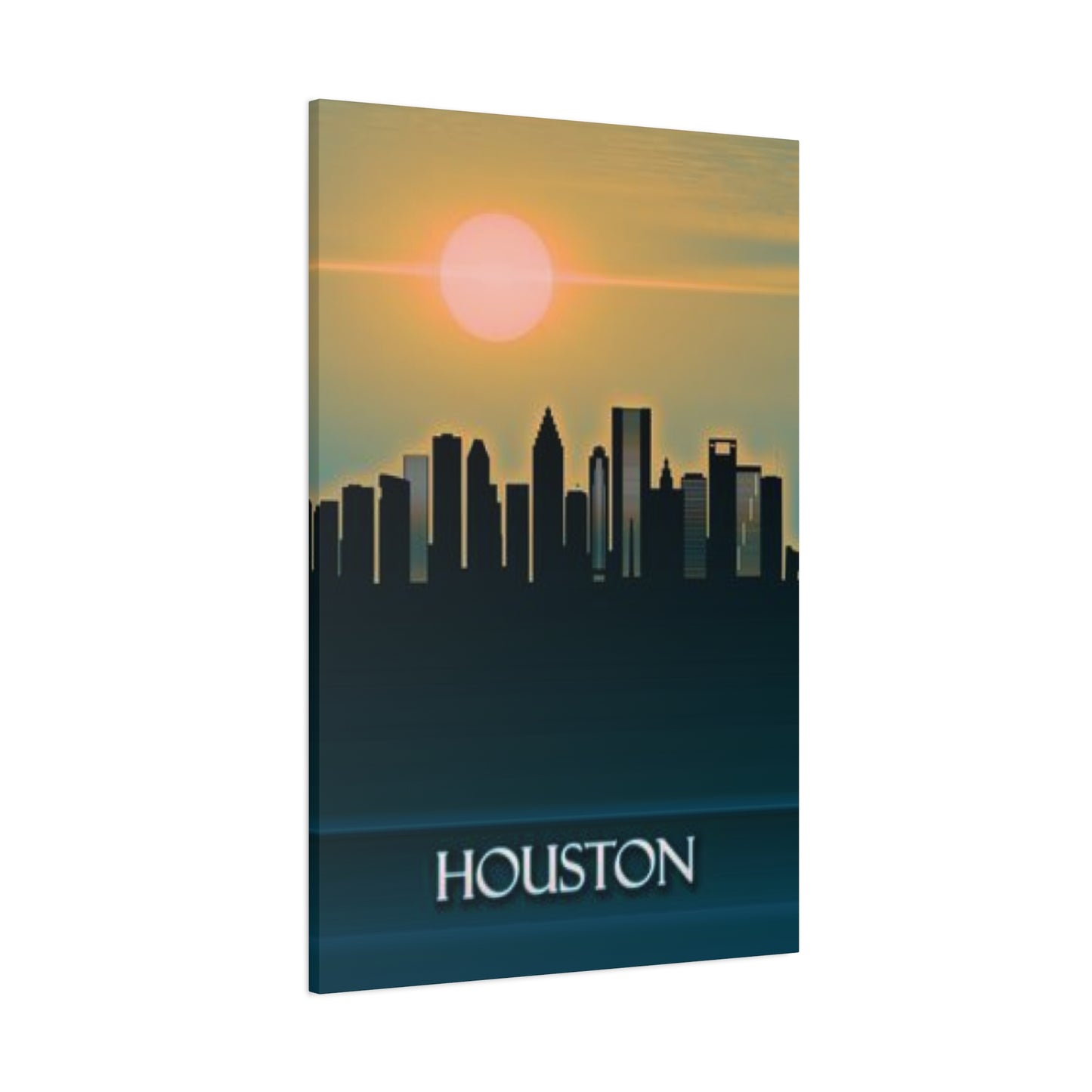 Aesthetic Sunset Houston Skyline Wall Art & Canvas Prints