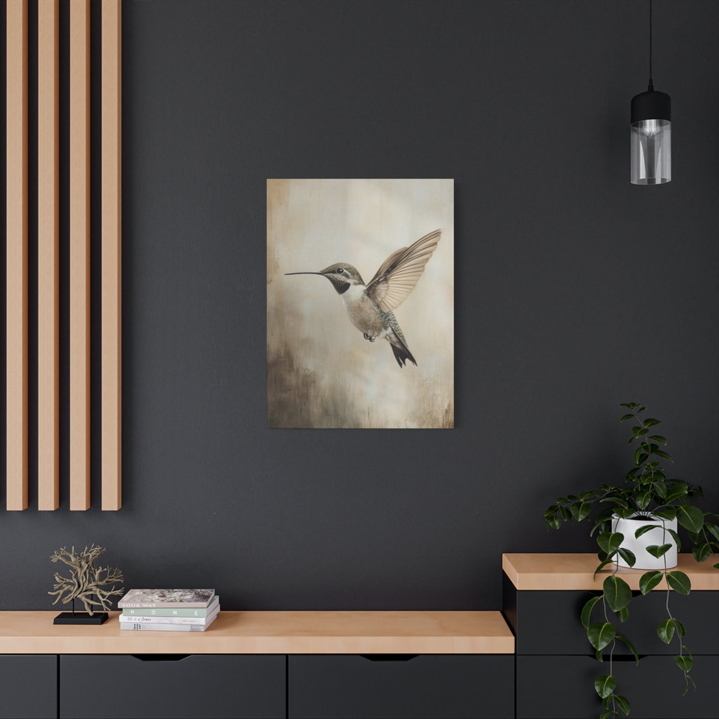 Flying Humming Bird Painting Wall Art & Canvas Prints