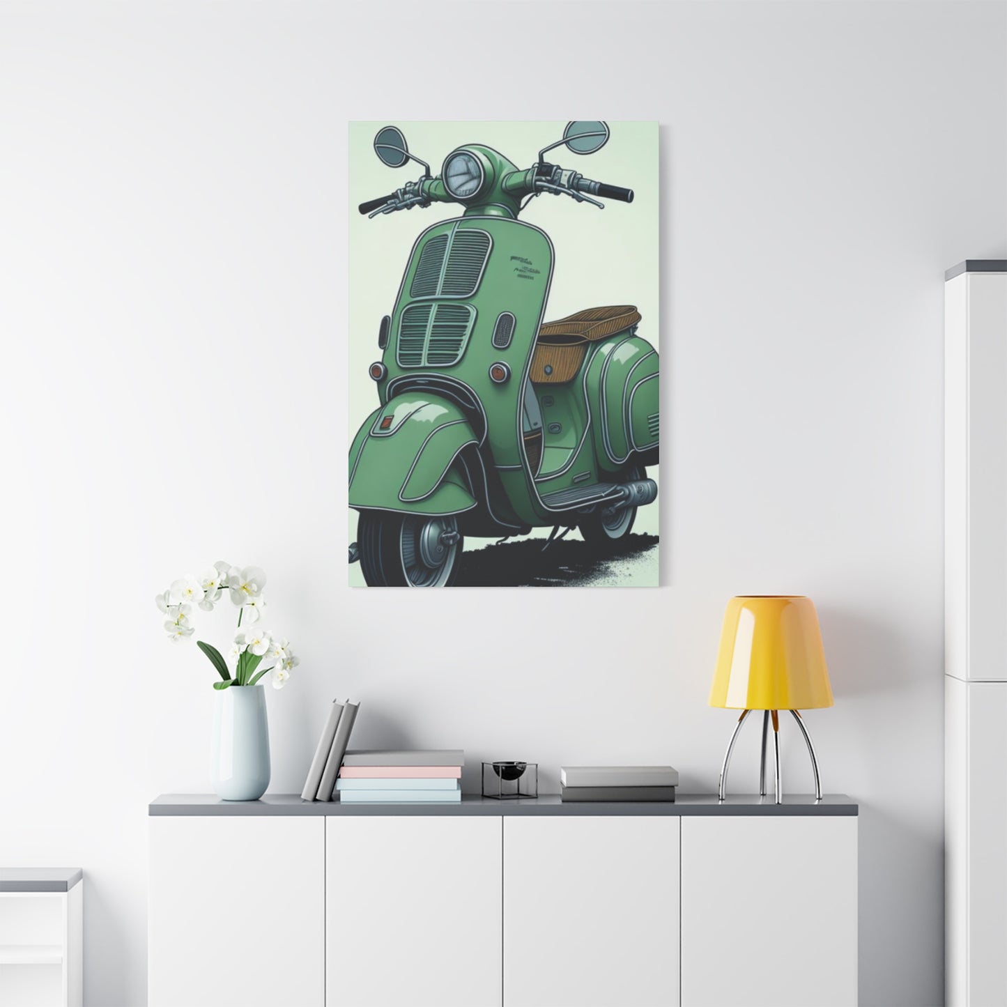 Jesper Scooter Poster Motorcycle Wall Art & Canvas Prints