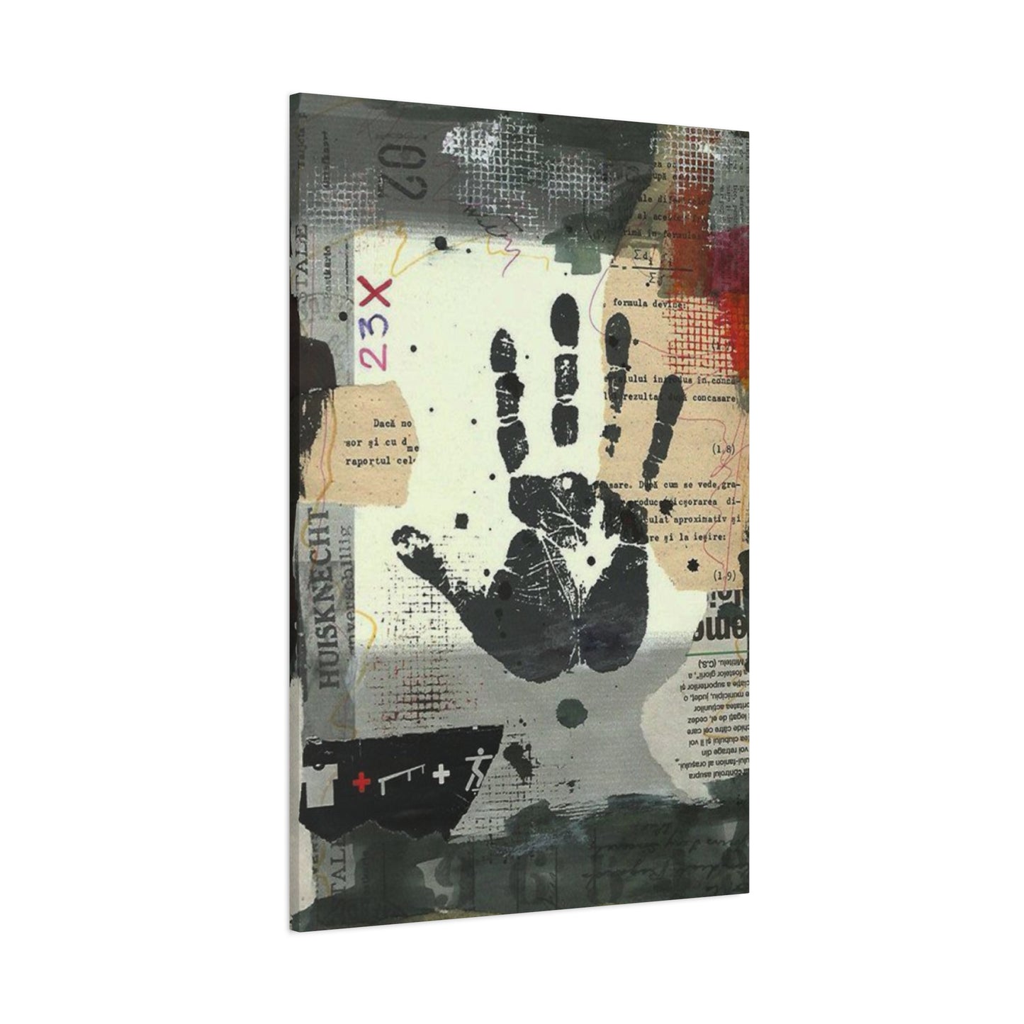 Handprint Abstract Mixed Media Wall Art & Canvas Prints