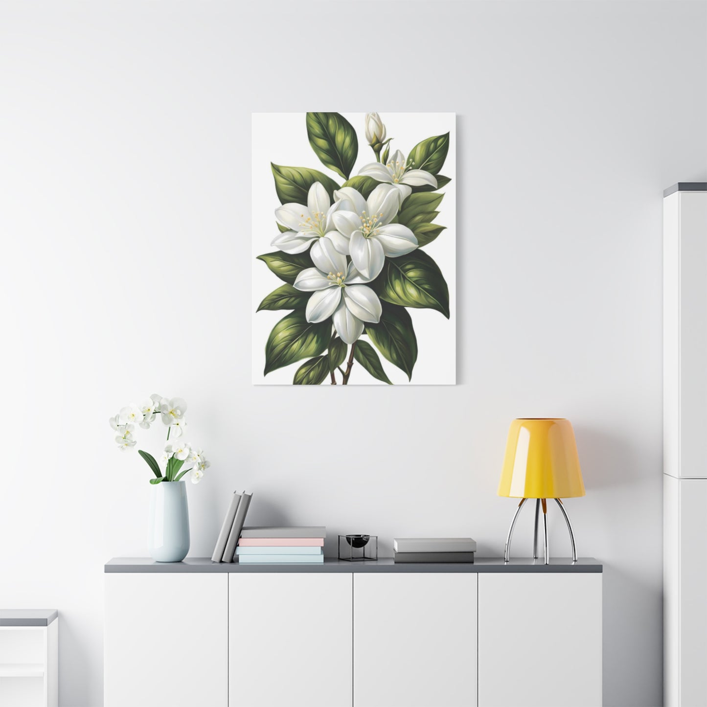 Beautiful White Magnolia Flower Painting Wall Art & Canvas Prints