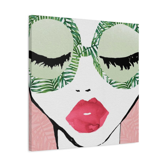 Pink Lips Model Painting Wall Art & Canvas Prints