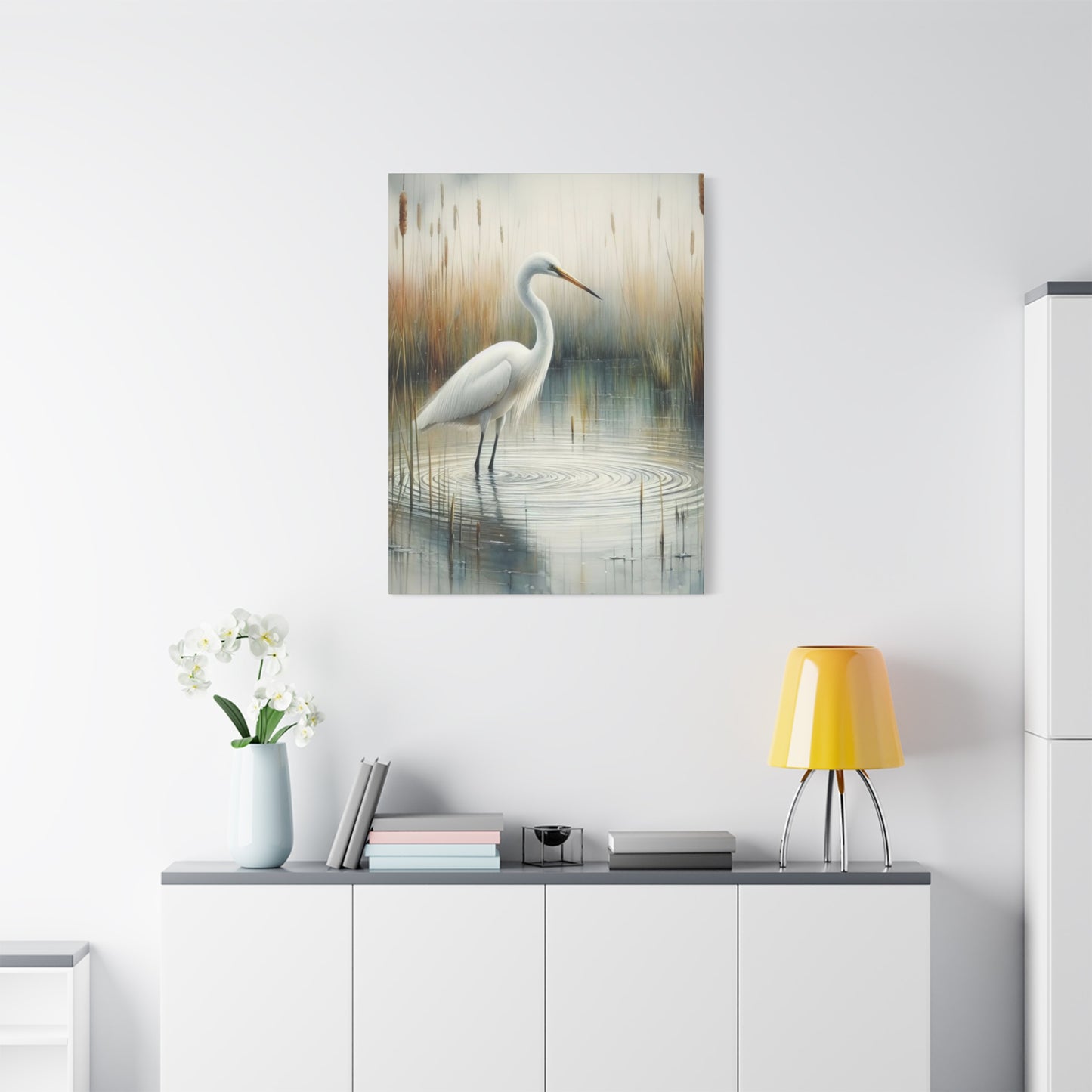 Beautiful Herons in Pond Wall Art & Canvas Prints