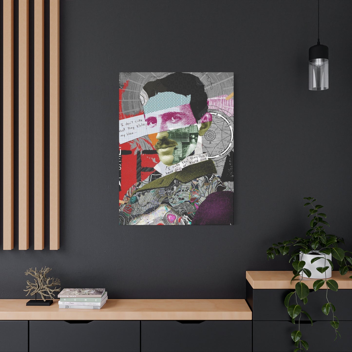 Man Abstract Painting Mixed Media Wall Art & Canvas Prints