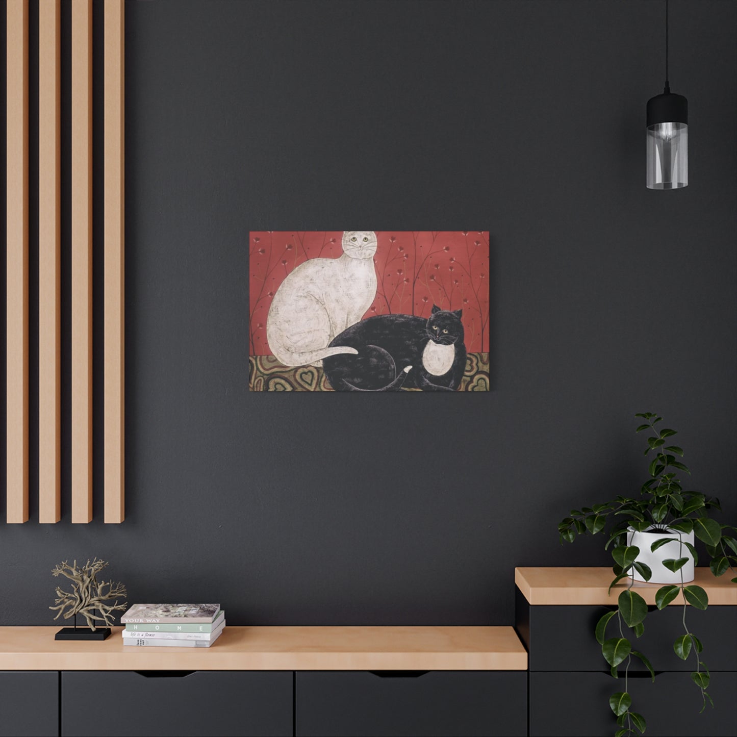 Black & White Cat Kimble Warren Wall Art & Canvas Prints