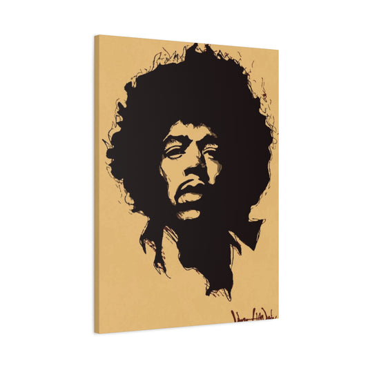 Jimi Hendrix Brown Poster Wall Art & Canvas Prints