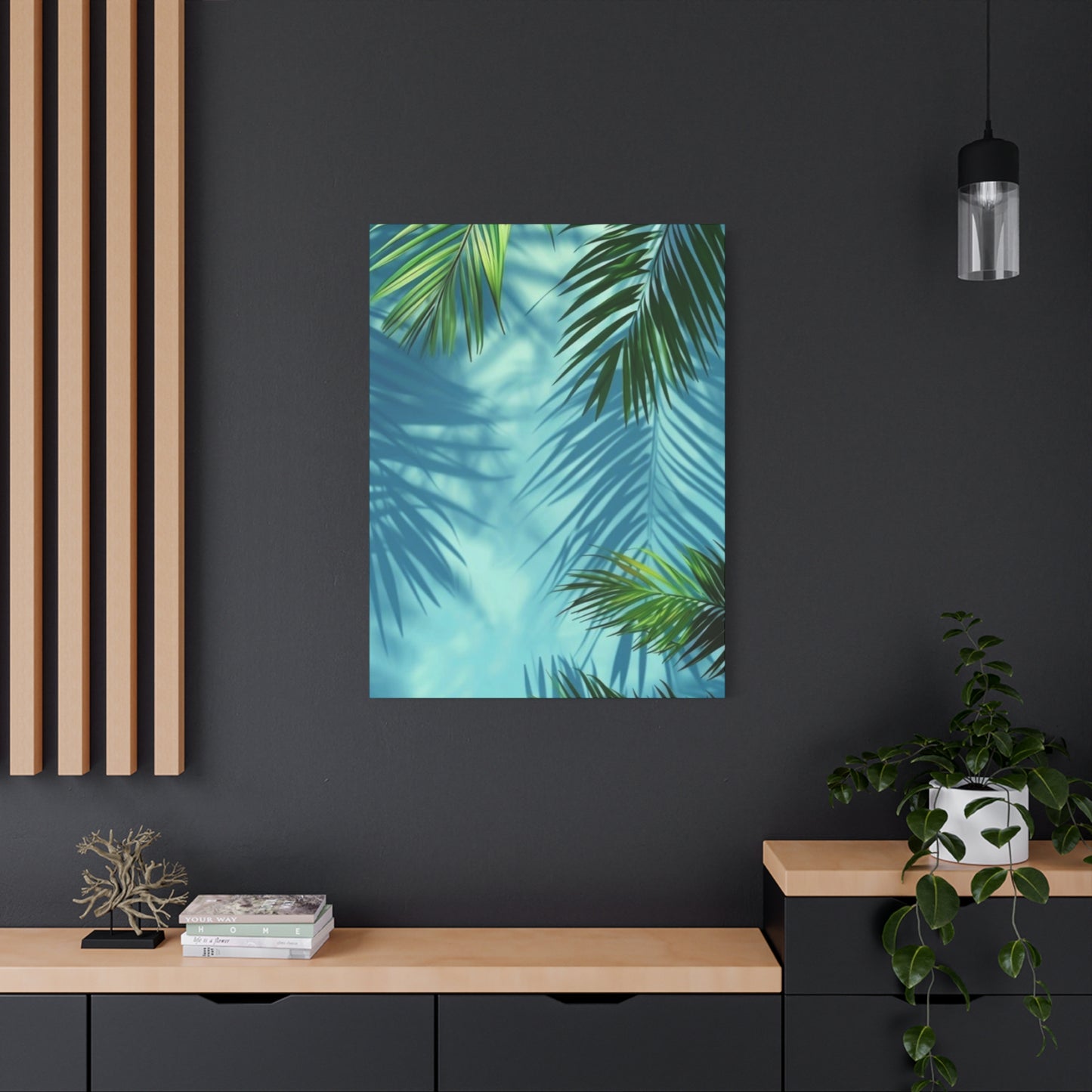 Shadow Of Palm Tree in Pool Wall Art & Canvas Prints