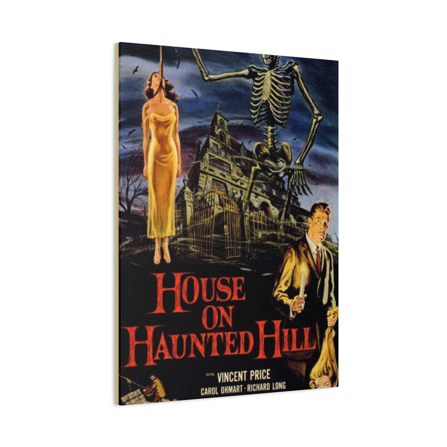 House Of Haunted Hills Horror Movie Poster Wall Art & Canvas Prints