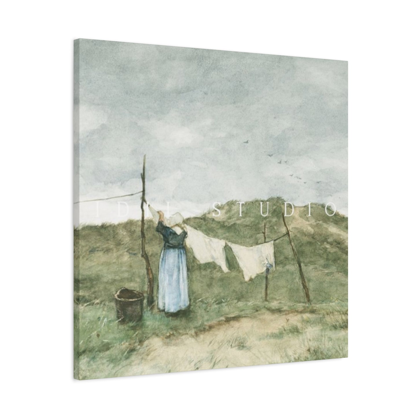 White Clothes Drying Laundry Wall Art & Canvas Prints