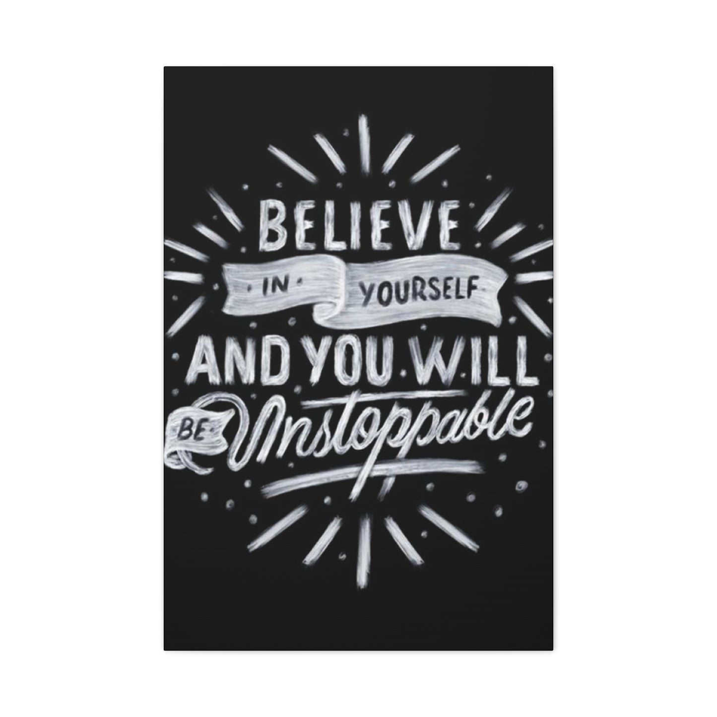 Motivation Quote Chalkboard Wall Art & Canvas Prints