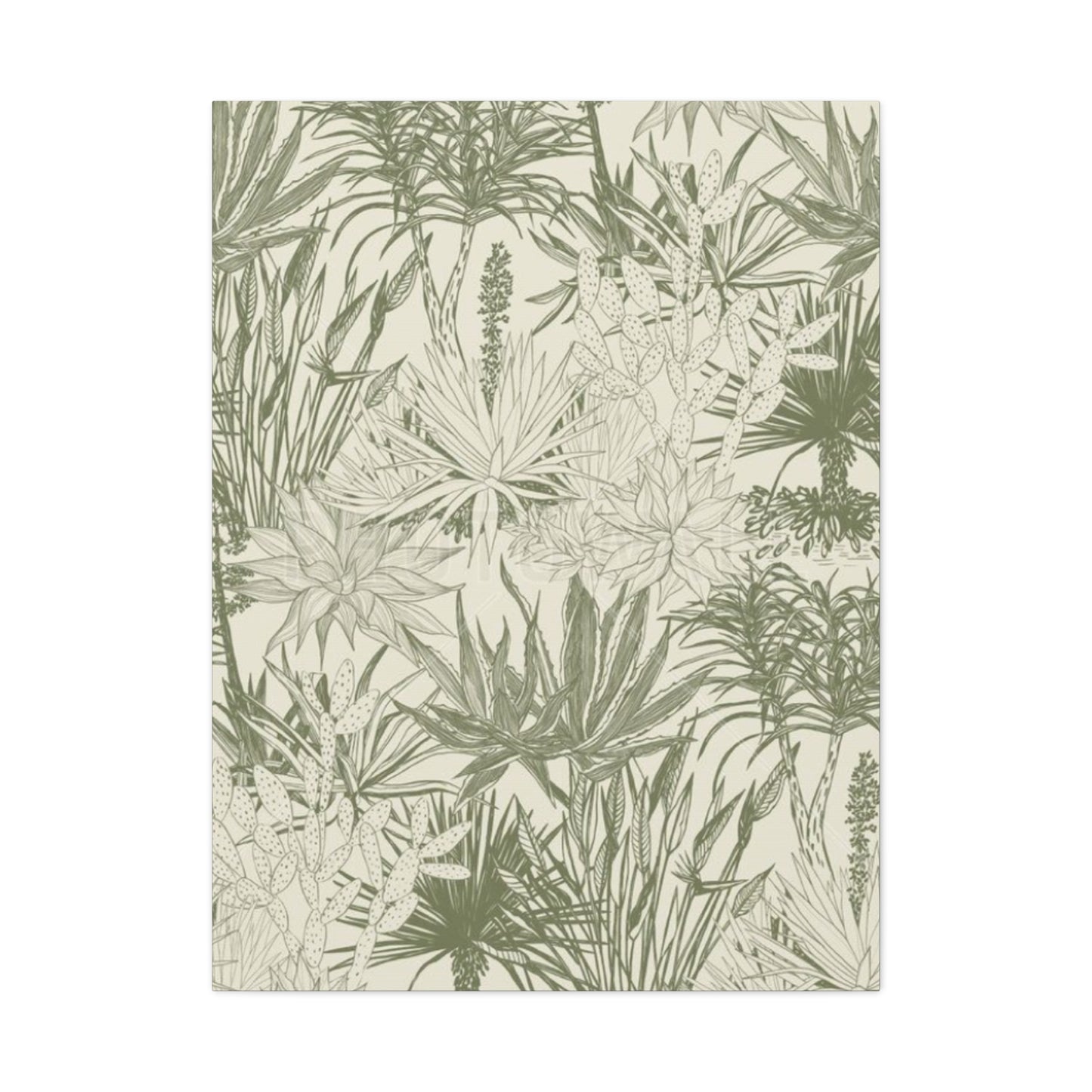 Shades Of Olive Green Plant Leaves Wall Art & Canvas Prints