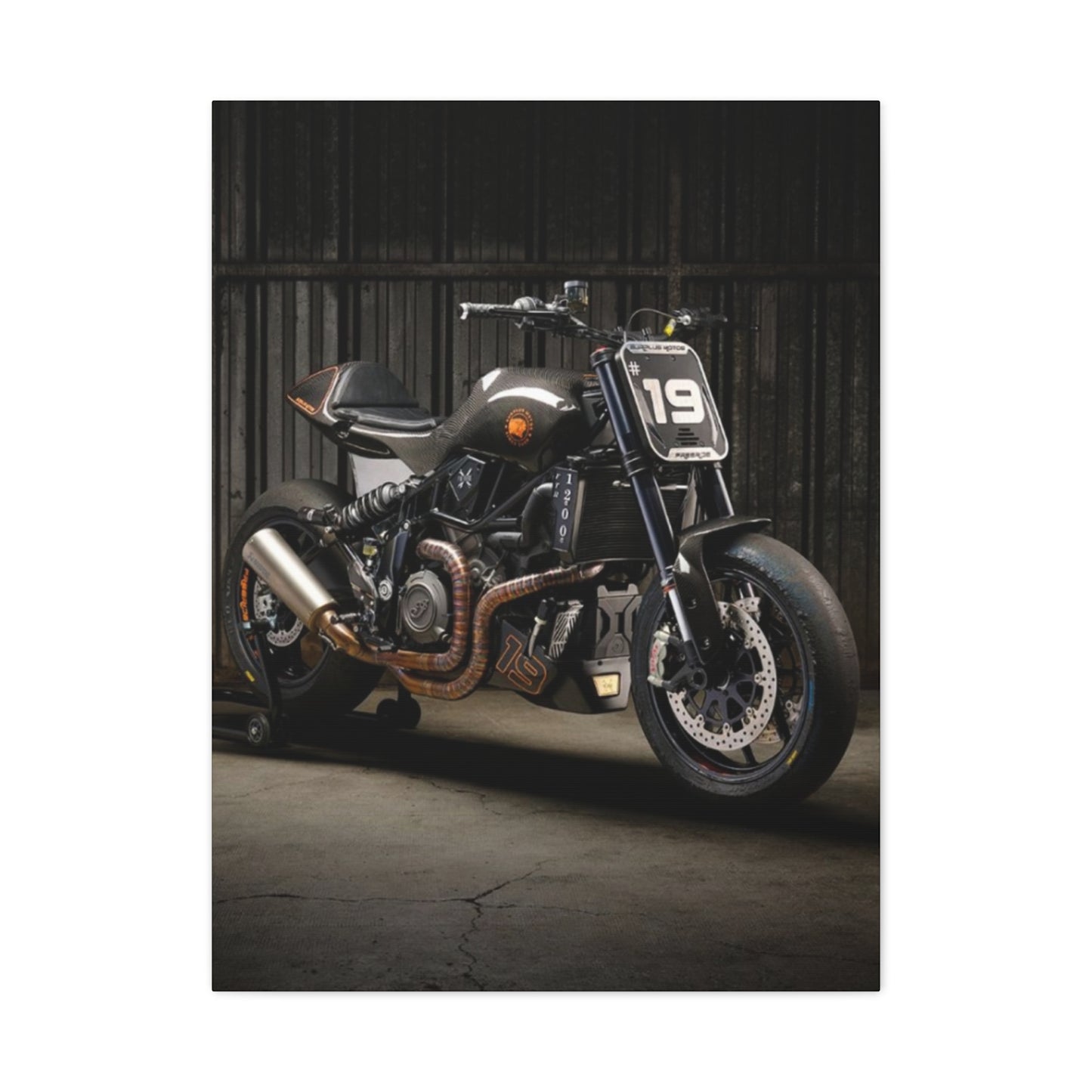 Black Classic Rider Motorcycle Wall Art & Canvas Prints