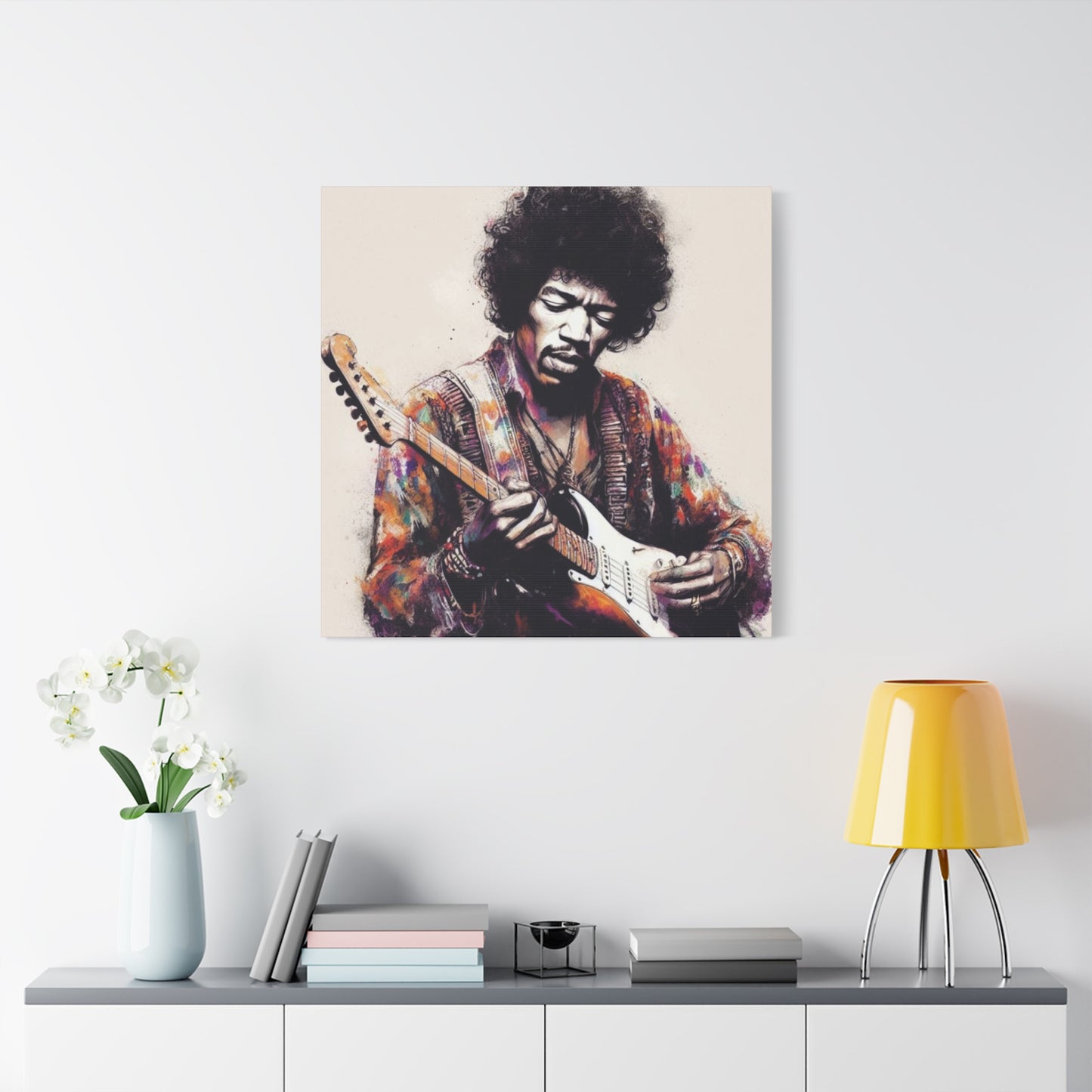 Jimi Hendrix Colorful Poster Wall Art & Canvas Prints