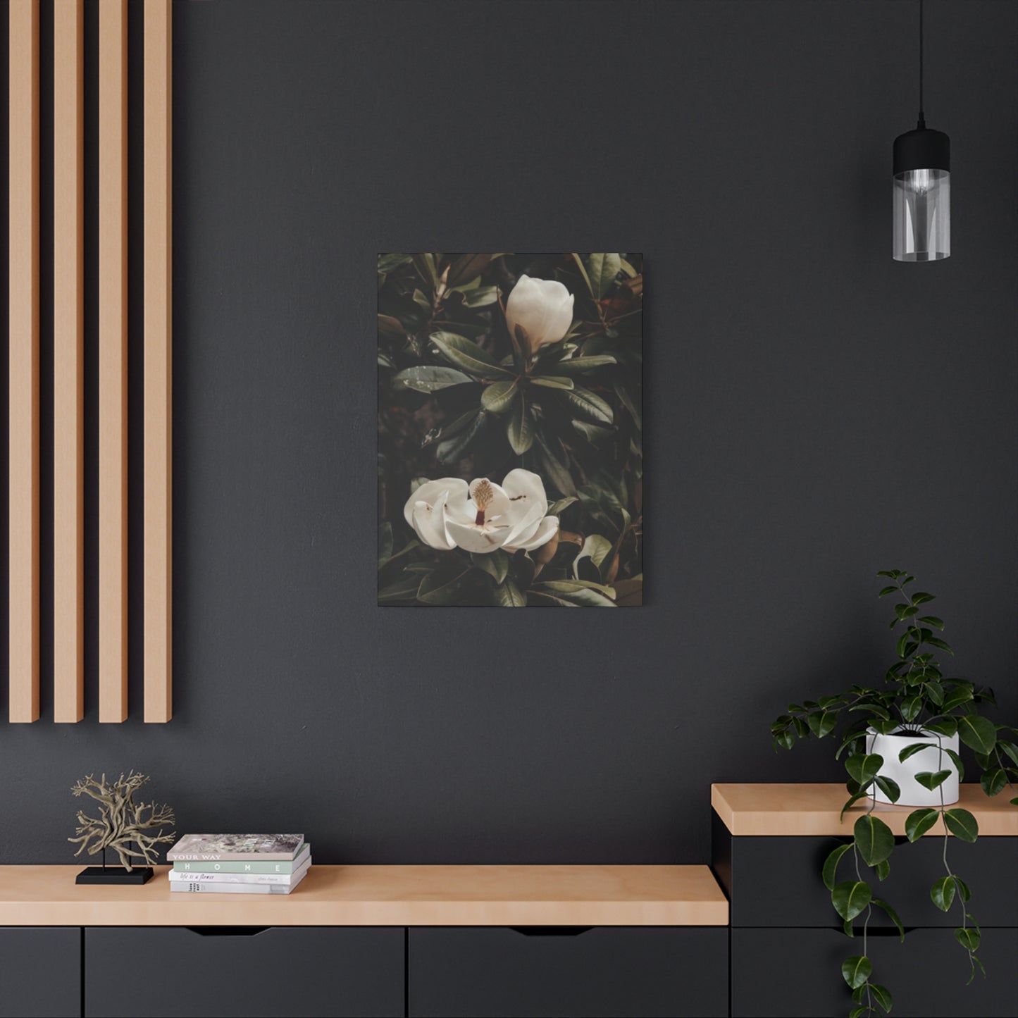 White Magnolia Flower Painting Wall Art & Canvas Prints