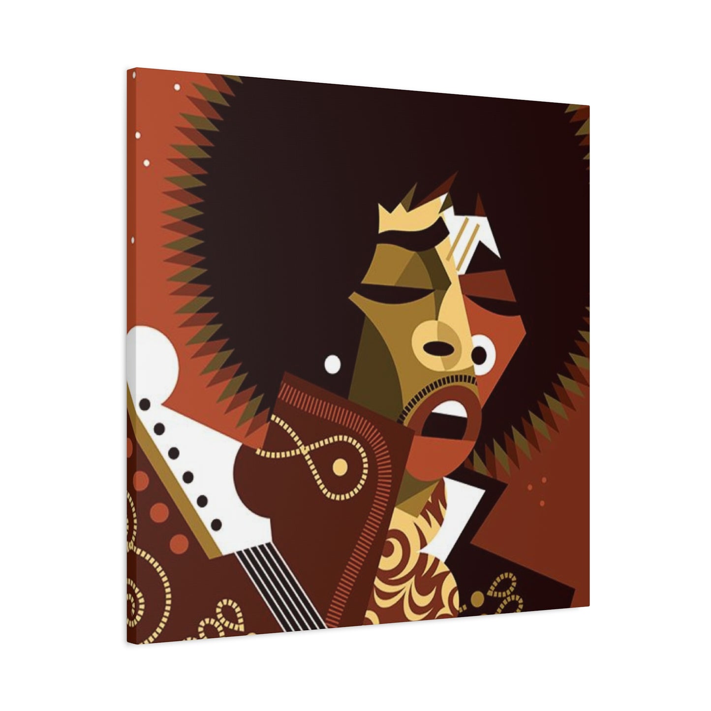 Jimi Hendrix Cartoon Poster Wall Art & Canvas Prints