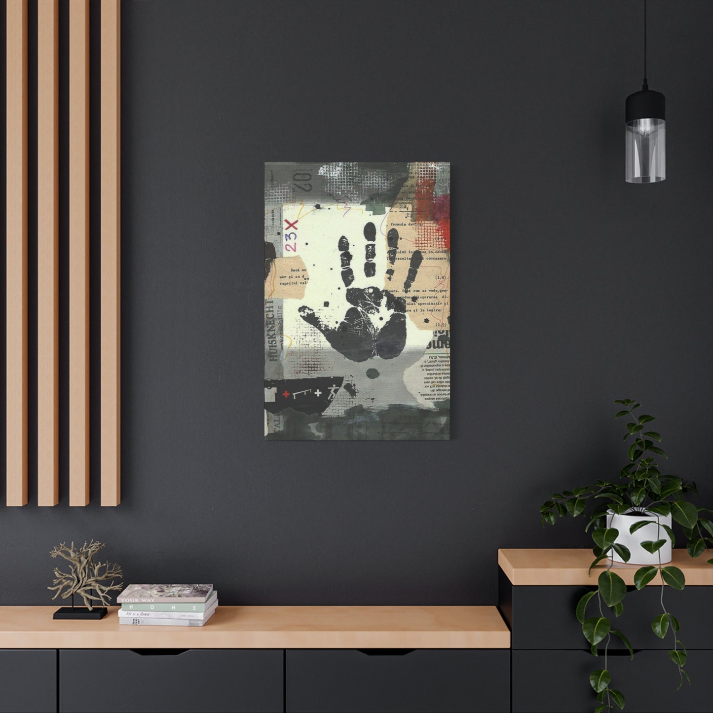 Handprint Abstract Mixed Media Wall Art & Canvas Prints