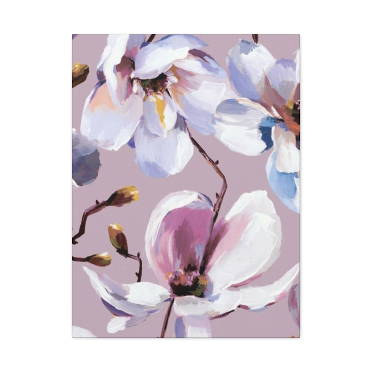 Purple Magnolia Flower Painting Wall Art & Canvas Prints