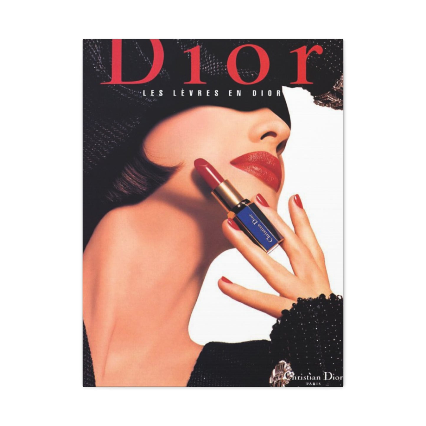 Dior Red Lips Painting Wall Art & Canvas Prints