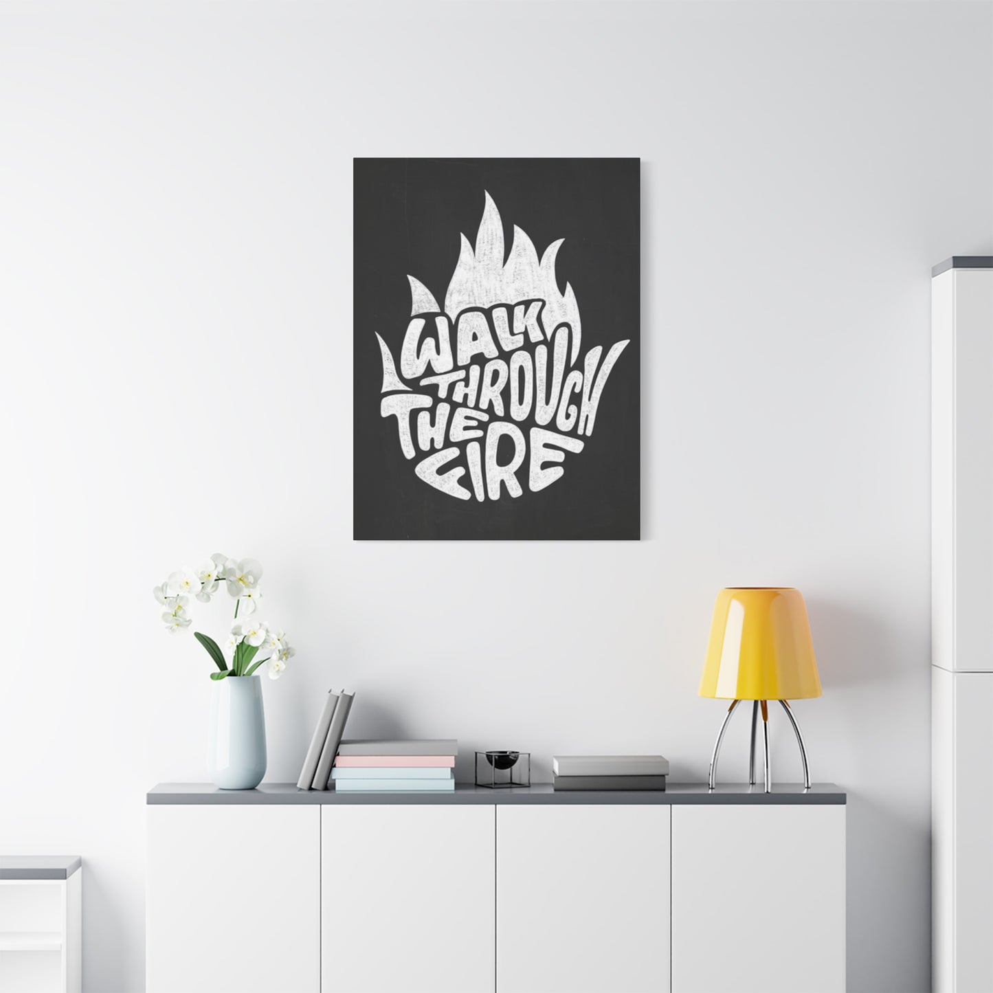 Fire Text Chalkboard Wall Art & Canvas Prints