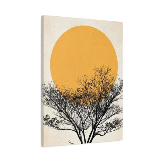 Sunset And Tree Modernism Wall Art & Canvas Prints