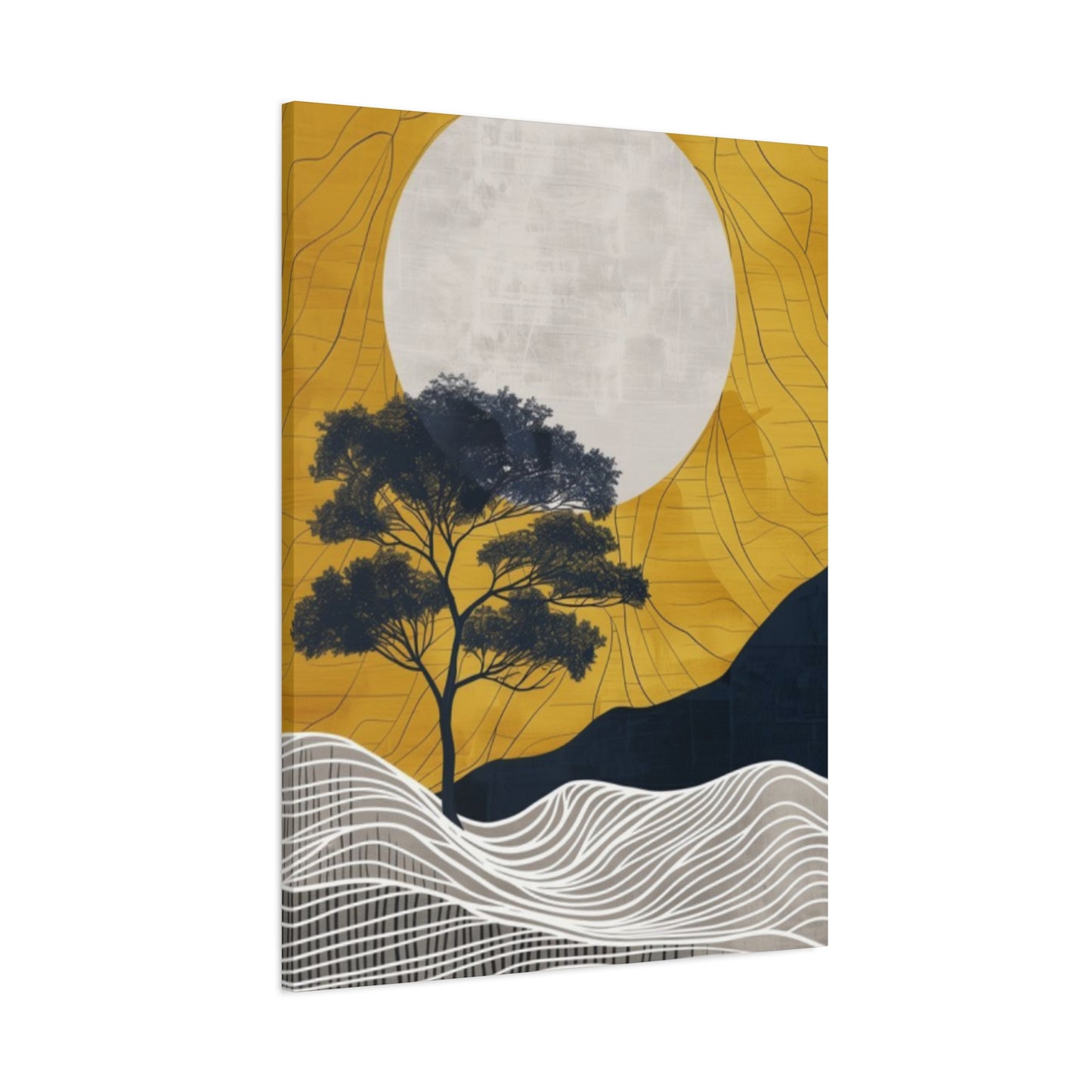 Moon And Tree Modernism Wall Art & Canvas Prints