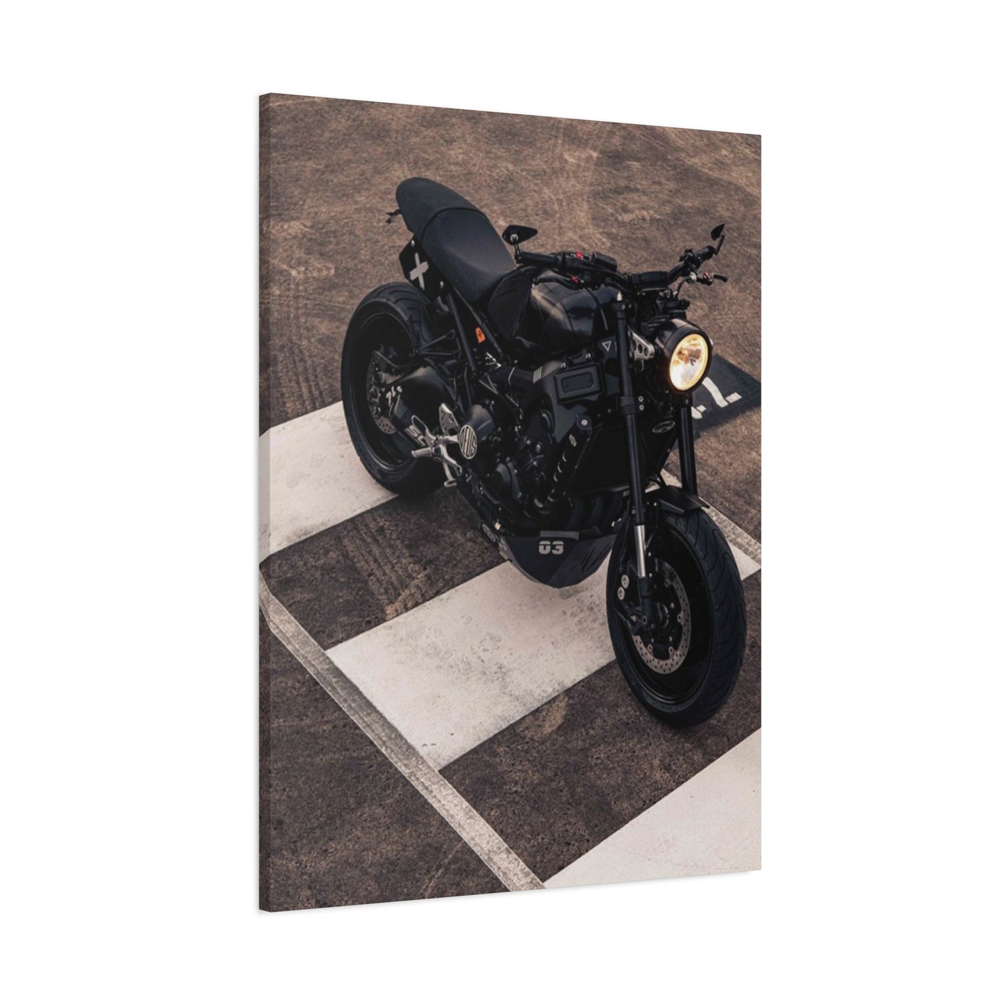 Black Cafe Racer Motorcycle Wall Art & Canvas Prints