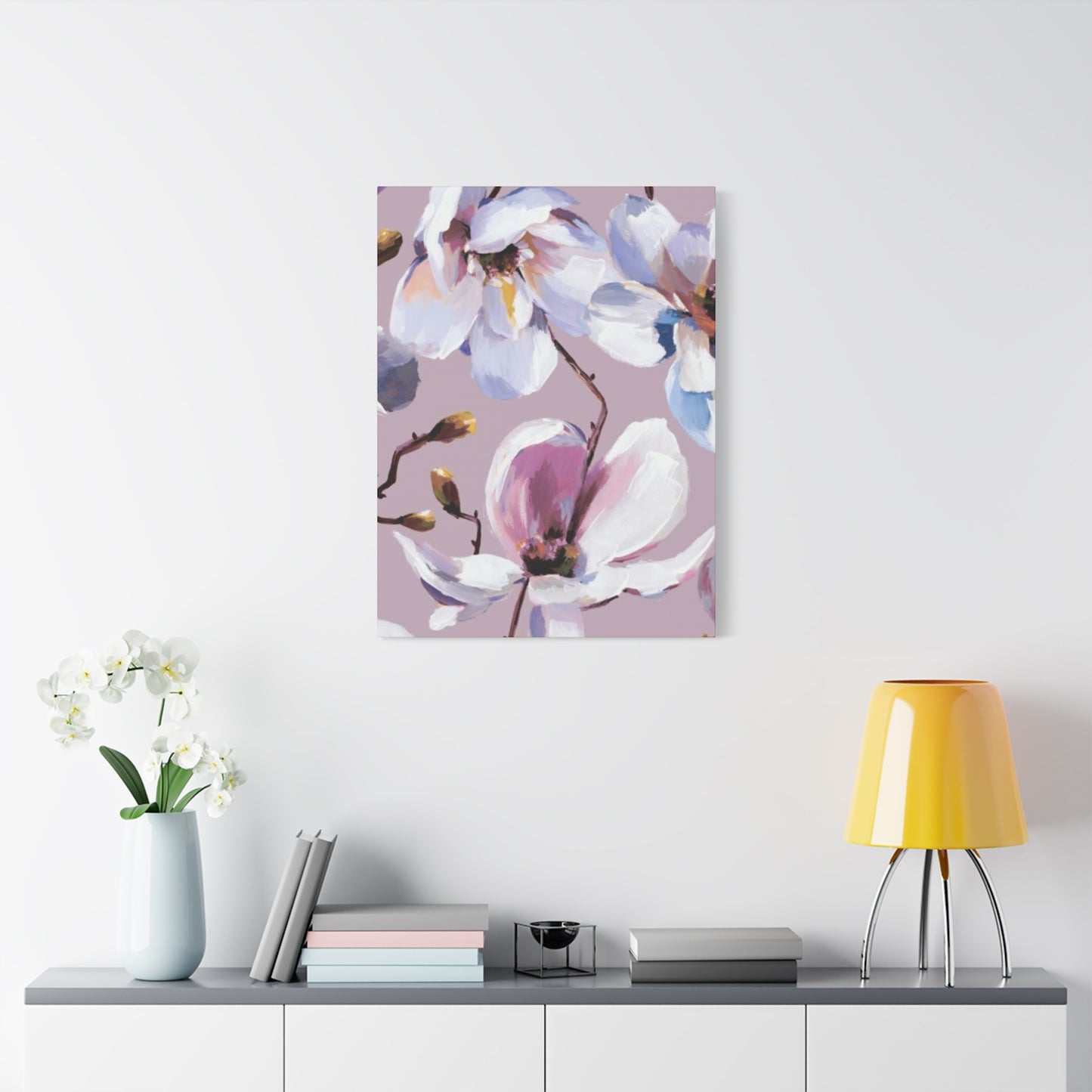 Purple Magnolia Flower Painting Wall Art & Canvas Prints