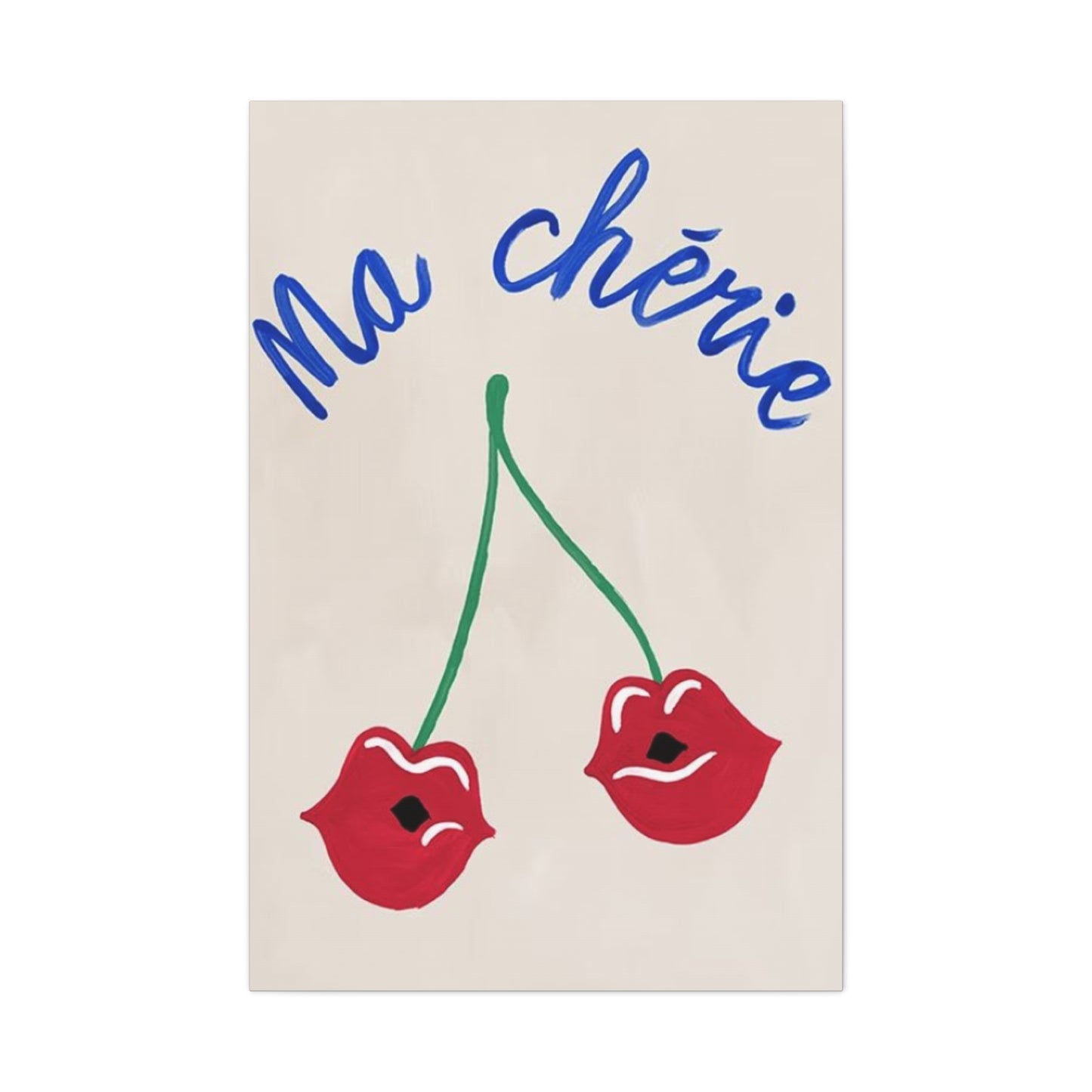 Lips Shaped Cherry Wall Art & Canvas Prints