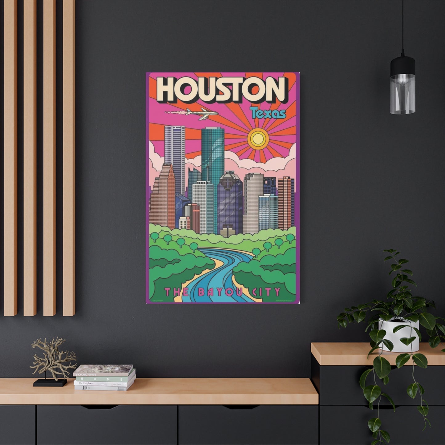 Houston City Graffiti Skylines Wall Art & Canvas Prints