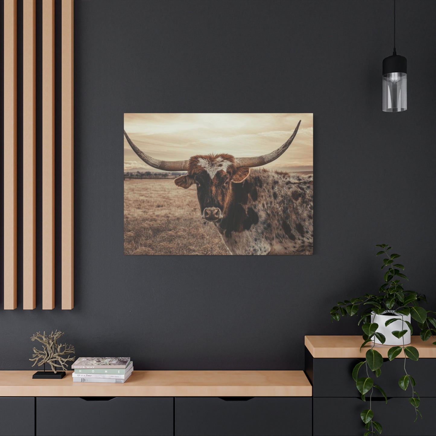 Wild Straight Long Horn Wall Art & Canvas Prints