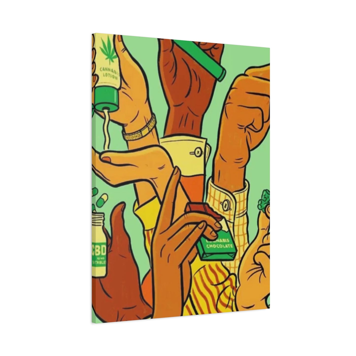 Colorful Cannabis Chocolate Box Marijuana Wall Art & Canvas Prints