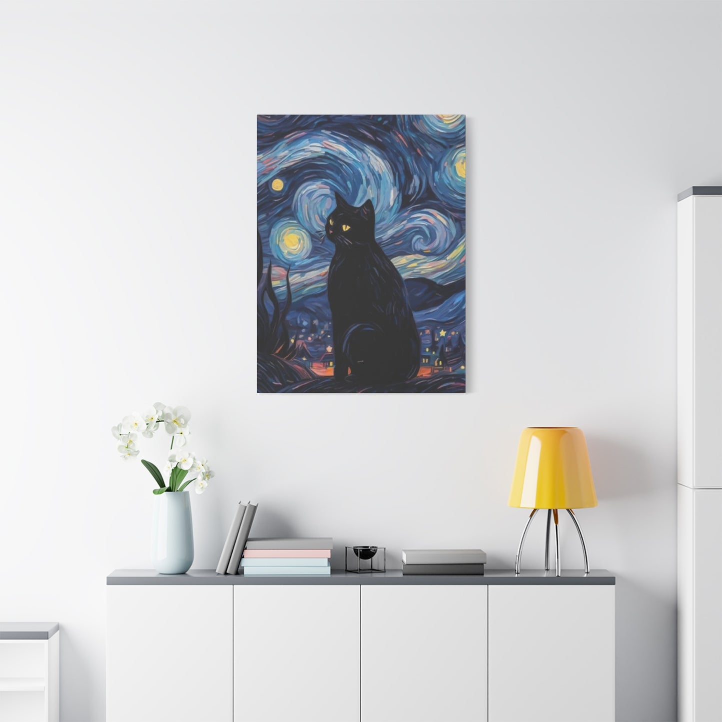 Black Cat Vincent Van Gogh Abstract Modernism Wall Art & Canvas Prints