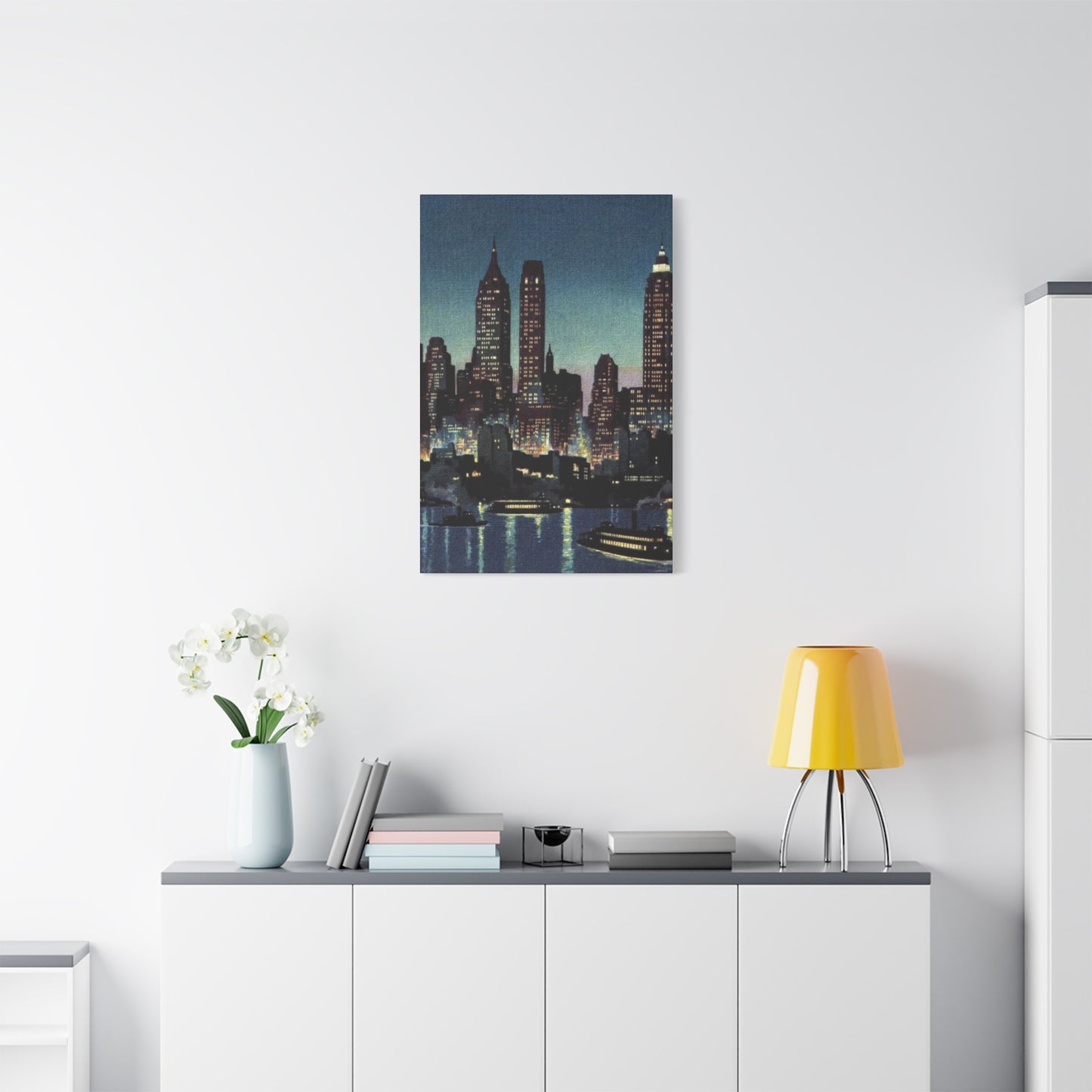 Night Skyline in New York City Wall Art & Canvas Prints