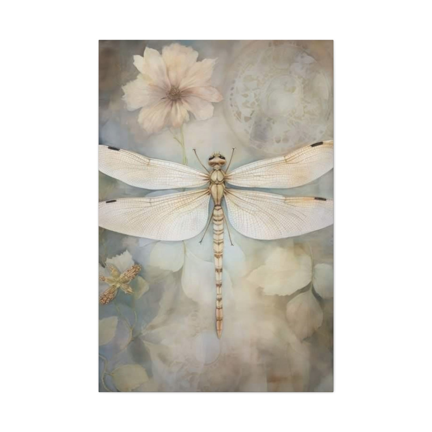 Earthy Creamy Dragonfly Wall Art & Canvas Prints