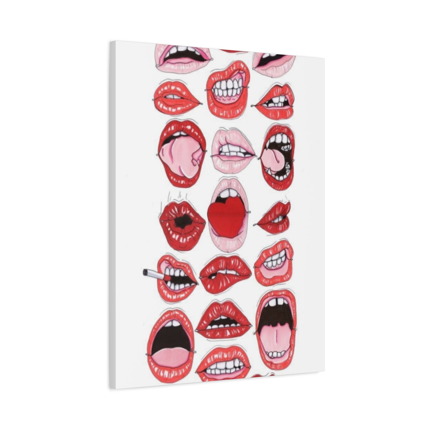 Lips Abstract Painting Wall Art & Canvas Prints