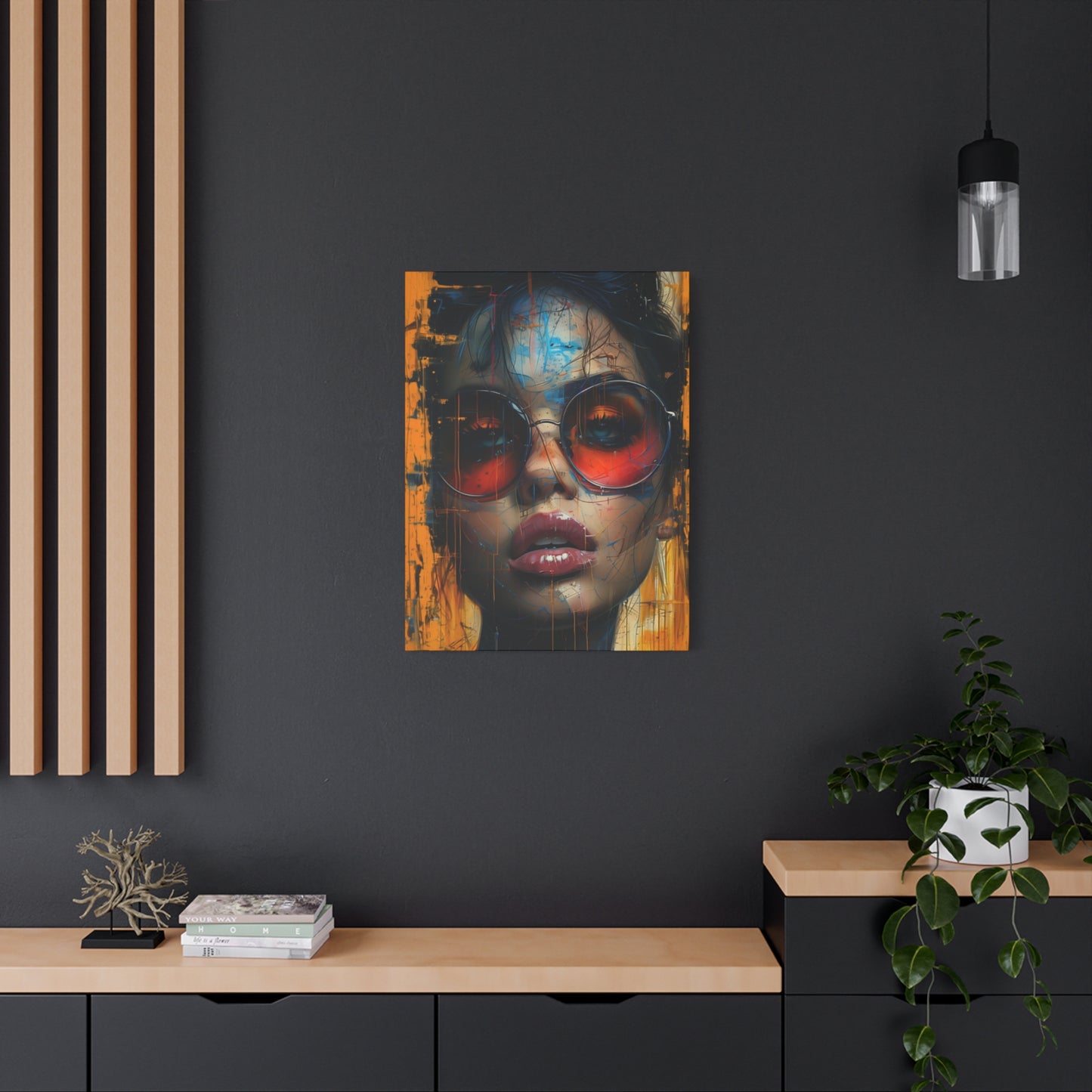 African Girl Abstract Mixed Media Wall Art & Canvas Prints