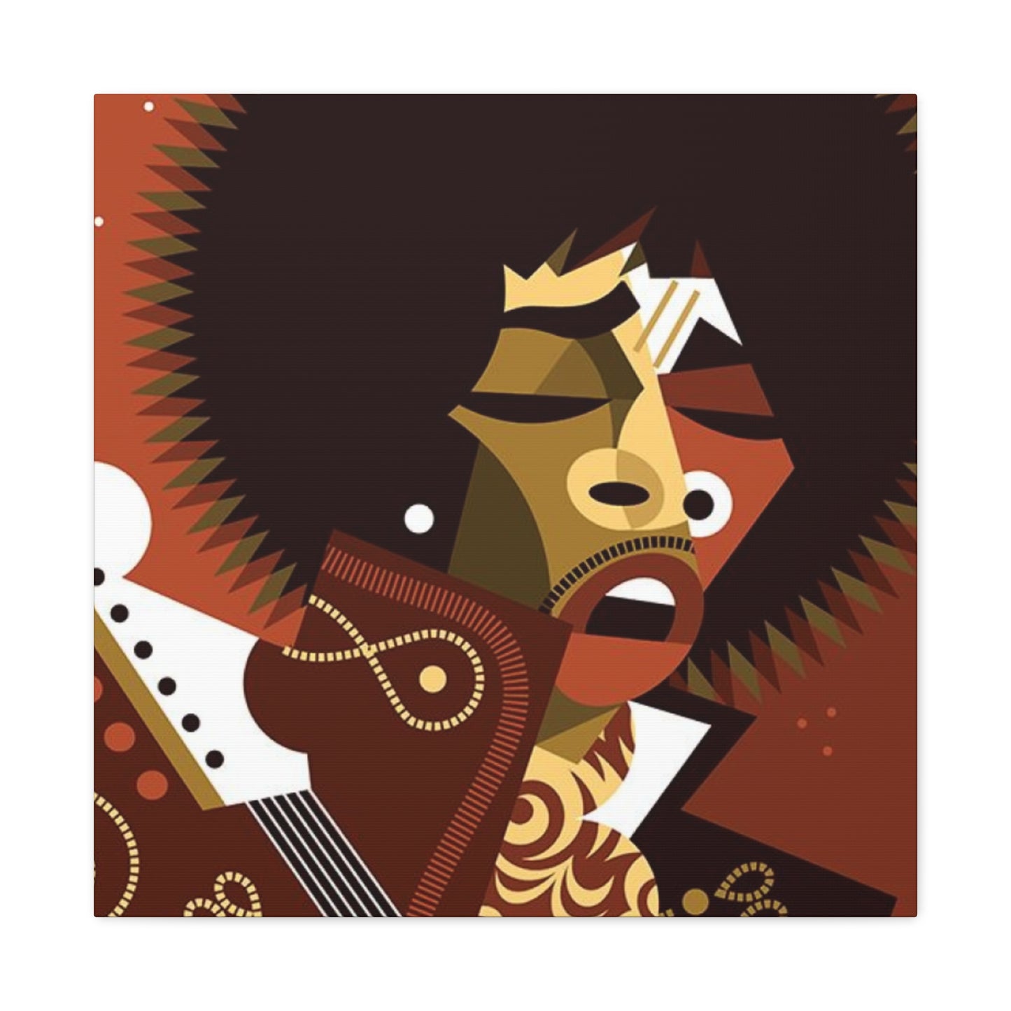 Jimi Hendrix Cartoon Poster Wall Art & Canvas Prints