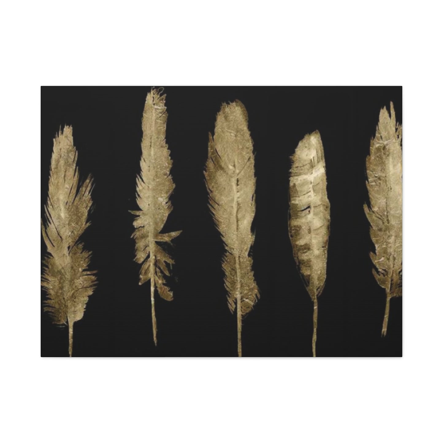 Golden Feather Wall Art & Canvas Prints