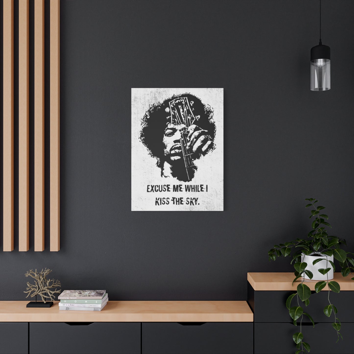 Monochrome Jimi Hendrix Poster Wall Art & Canvas Prints