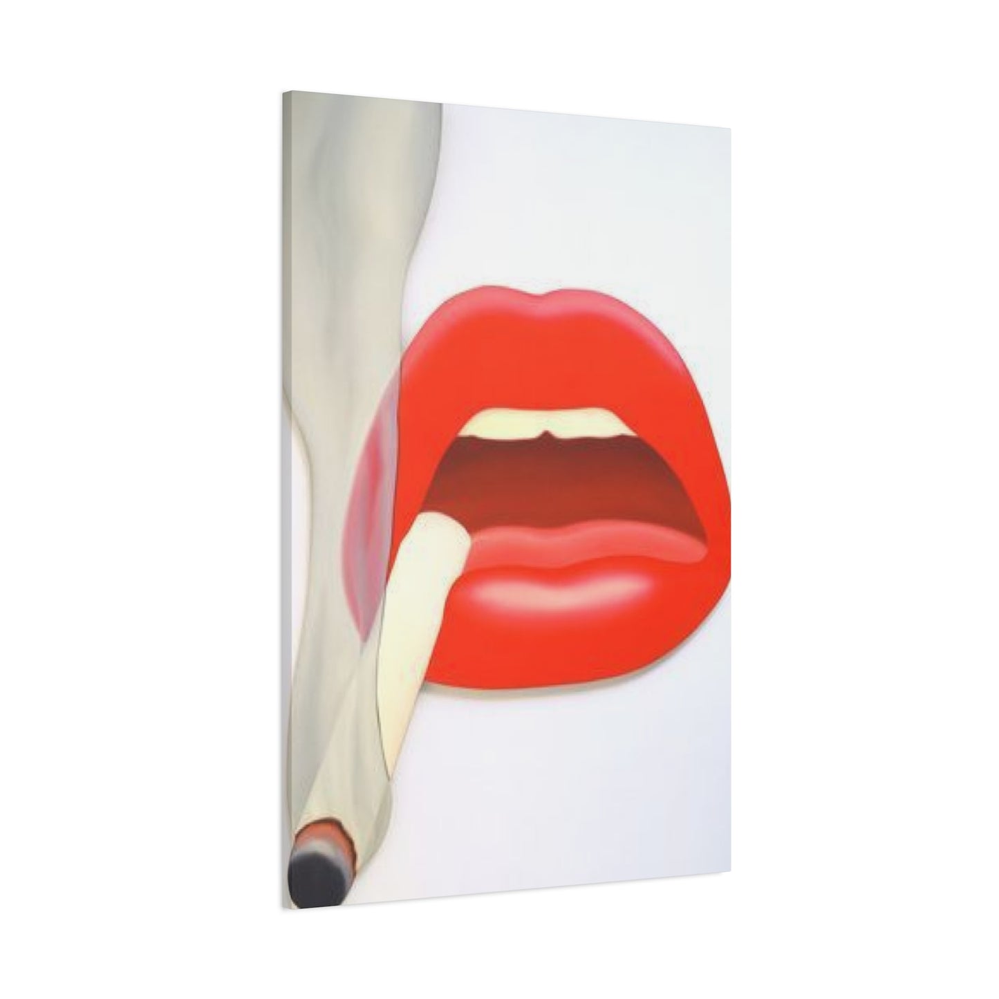 Smoking Lips Painting Wall Art & Canvas Prints