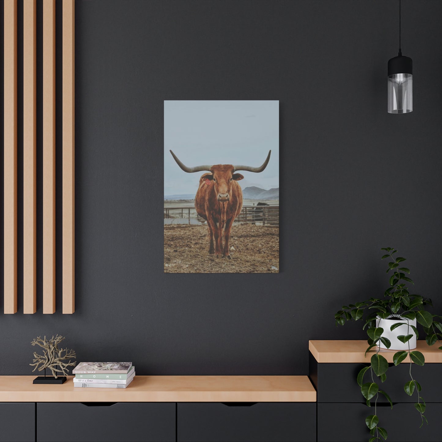 Wild Brown Buffalo Longhorn Wall Art & Canvas Prints