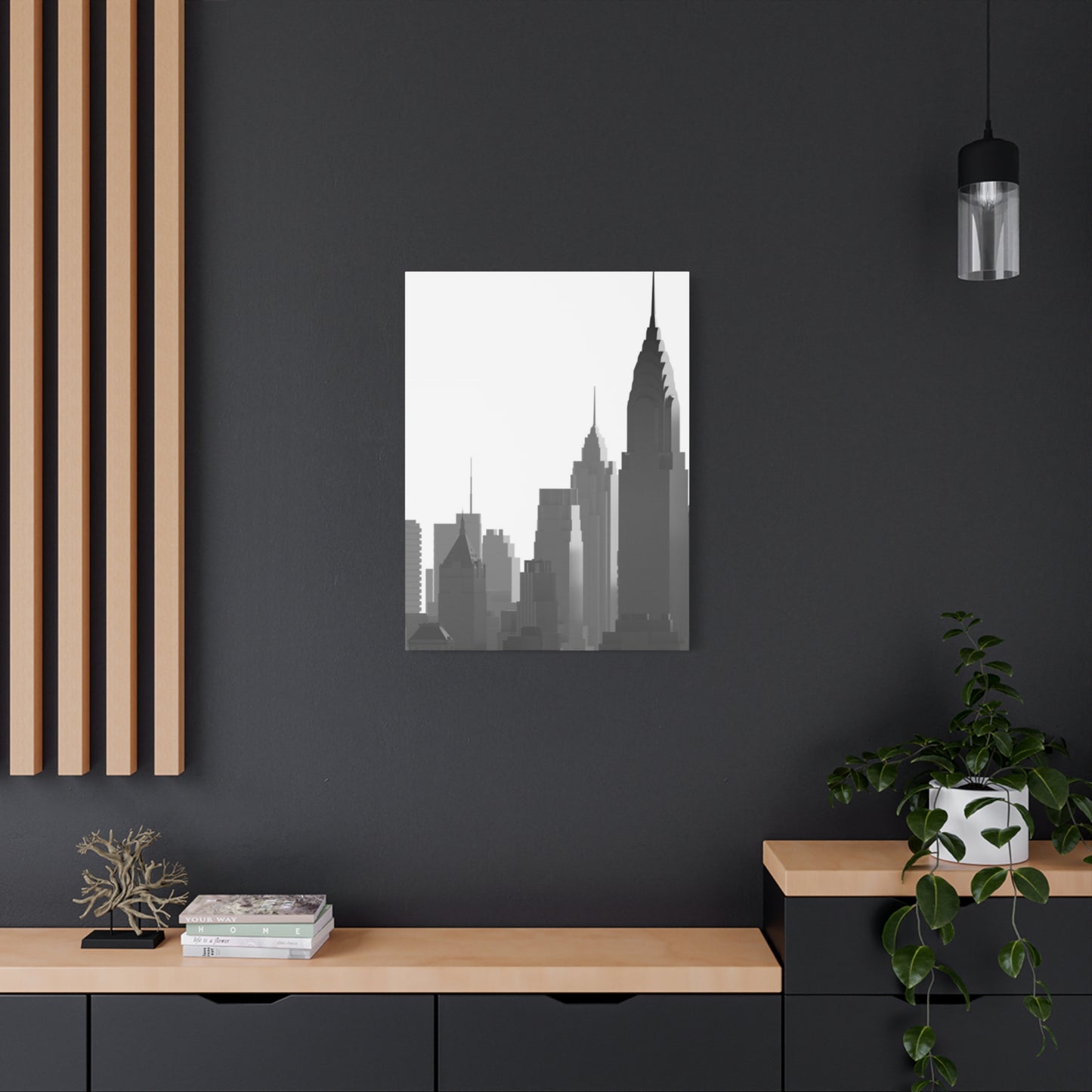 Monochrome City Skyline NYC Skyline Wall Art & Canvas Prints