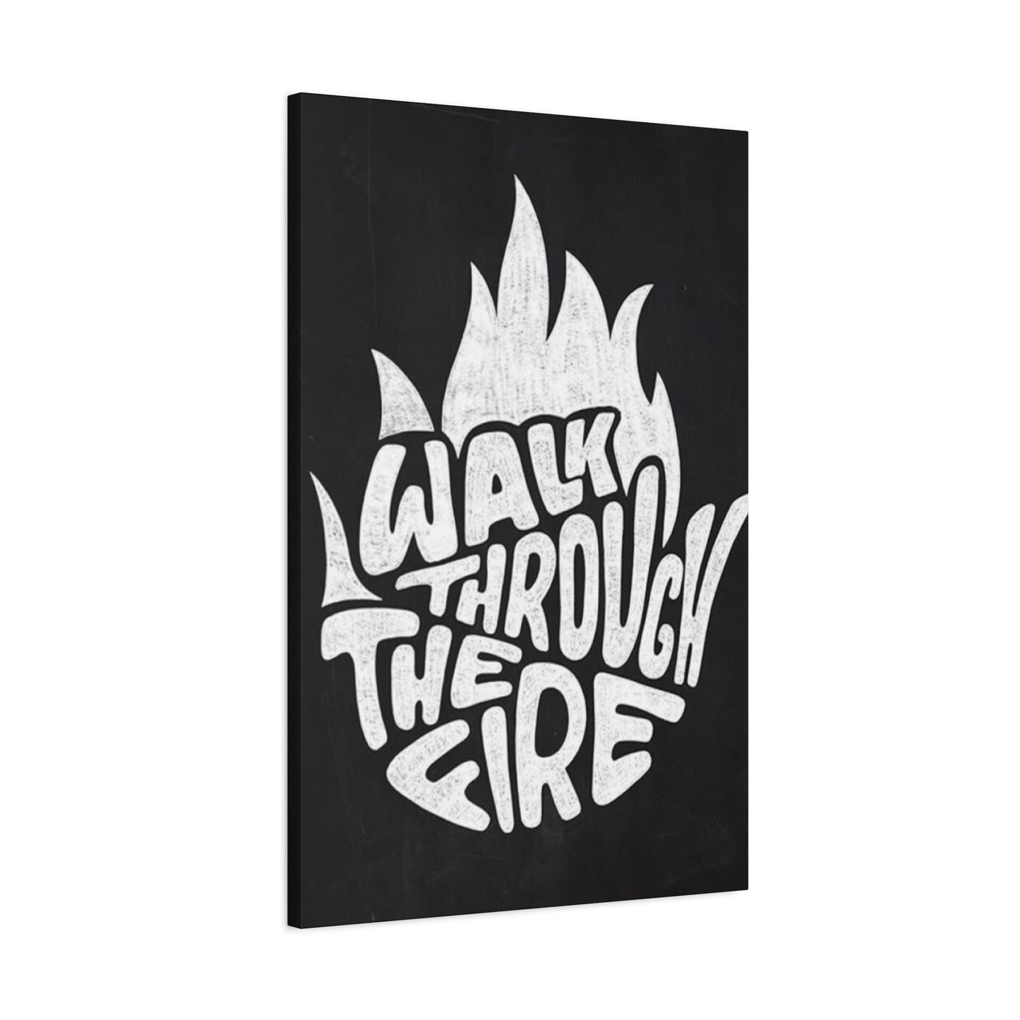 Fire Text Chalkboard Wall Art & Canvas Prints