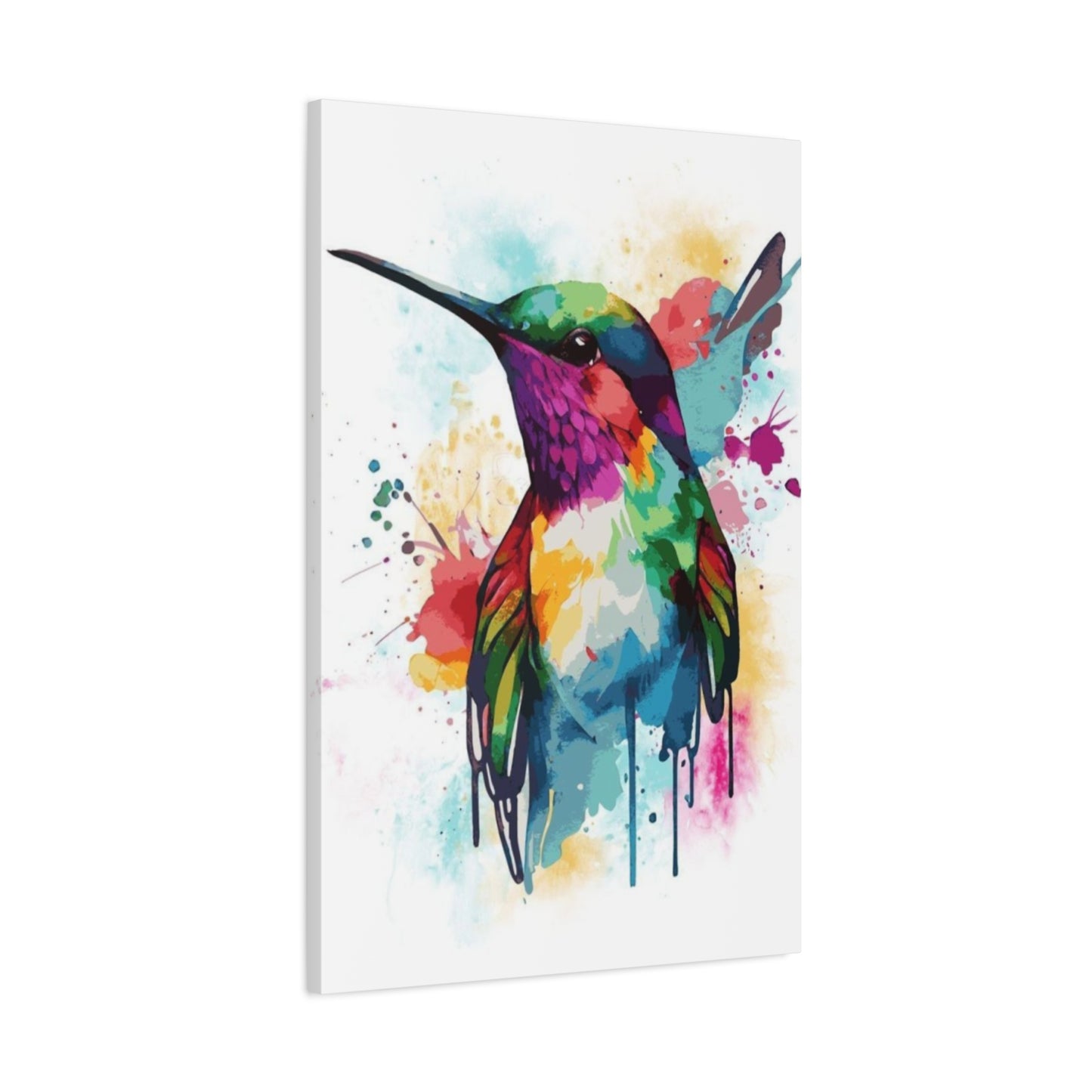 Colorful Humming Bird Painting Wall Art & Canvas Prints