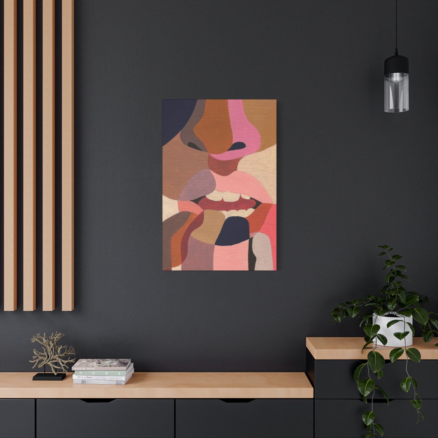 Lips Abstract Painting Wall Art & Canvas Prints