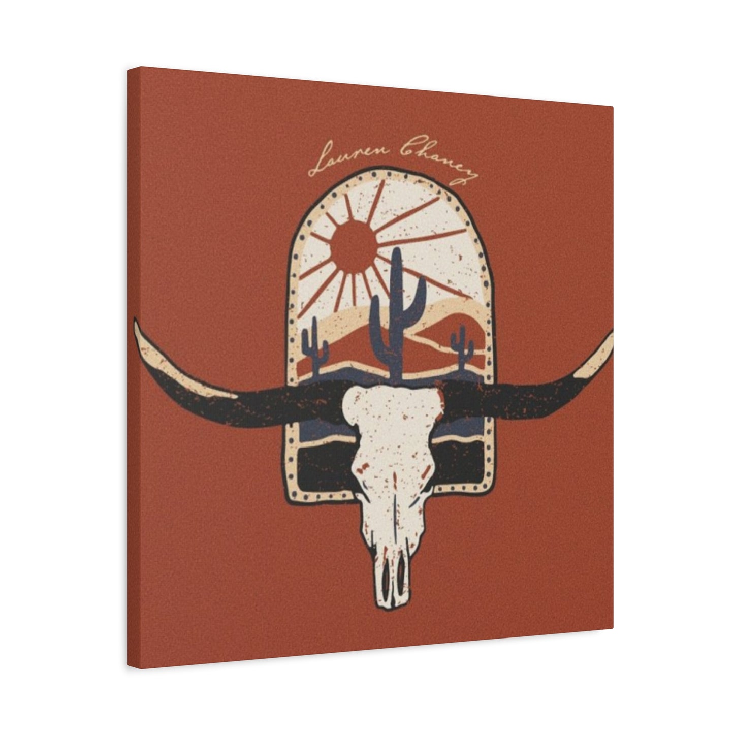 Logo Of Bull Long Horn Wall Art & Canvas Prints